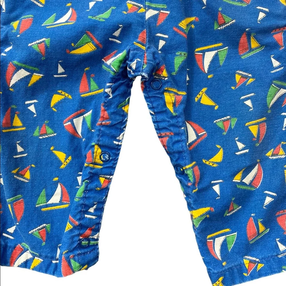 OSHKOSH B’GOSH Vintage RARE Vestbak Sailboat Overall Pants Size 24M